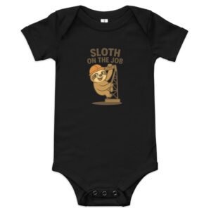 Sloth on the job - Baby short sleeve one piece
